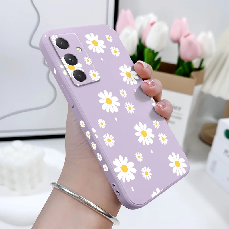 Daisy Petals Phone Case For Samsung Galaxy A56 A36 A26 A16 A06 A55 A35 A25 A15 A05 A05S A54 A34 A24 A14 A04 A04S A04E 4G 5G Cove